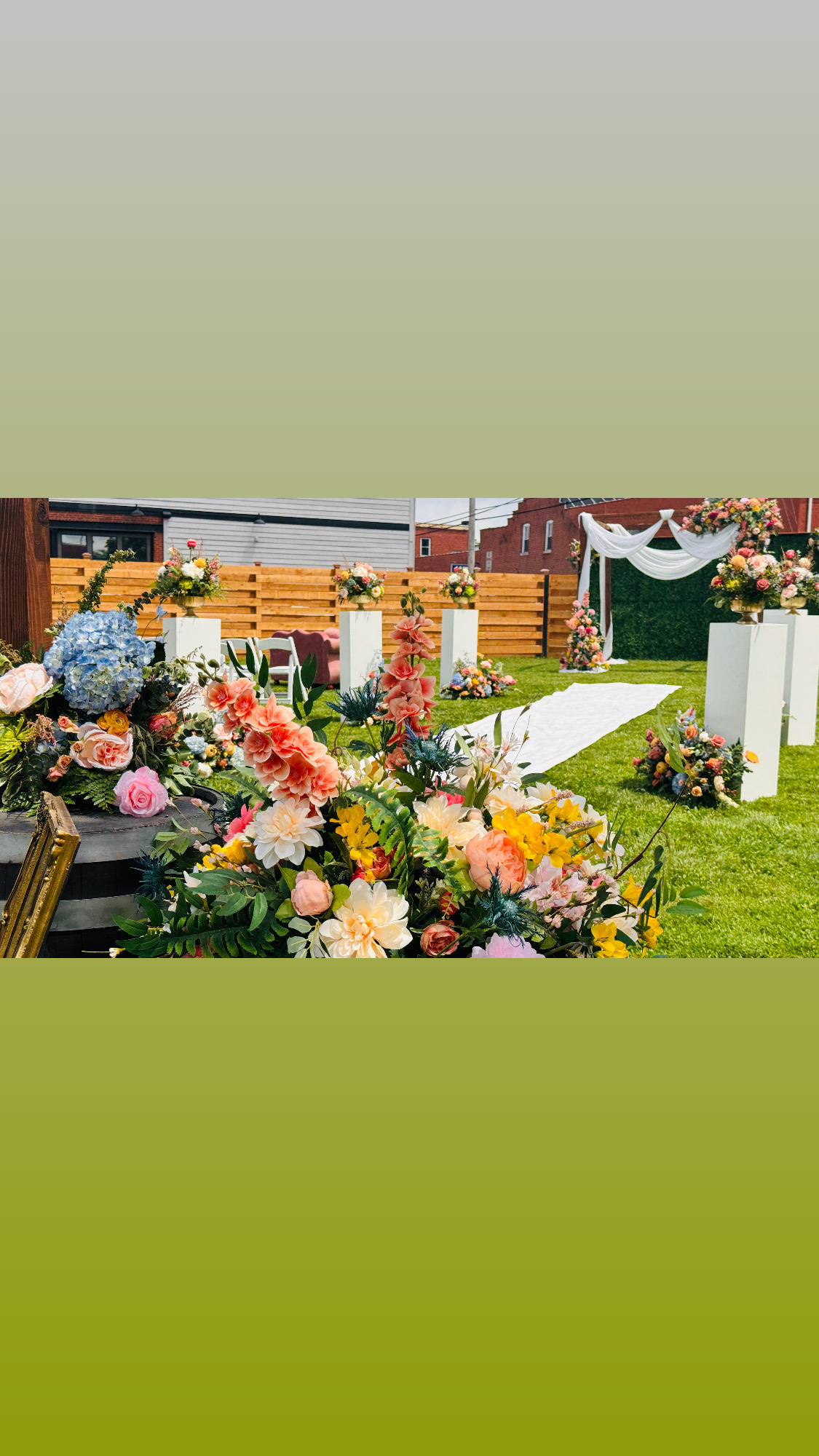 Colorful event floral design